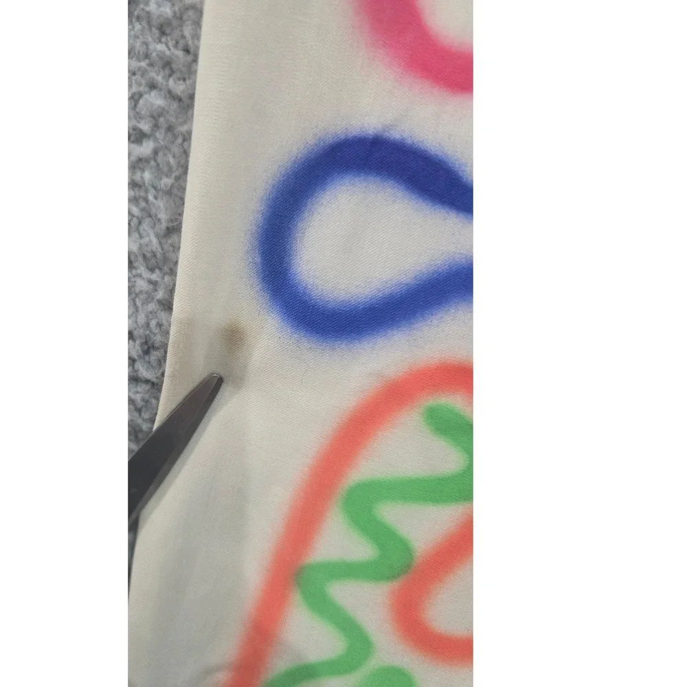 Ralph Lauren Vintage Custom Graffiti Art Spray Paint Pants 38x32 Cream - Picture 5 of 10